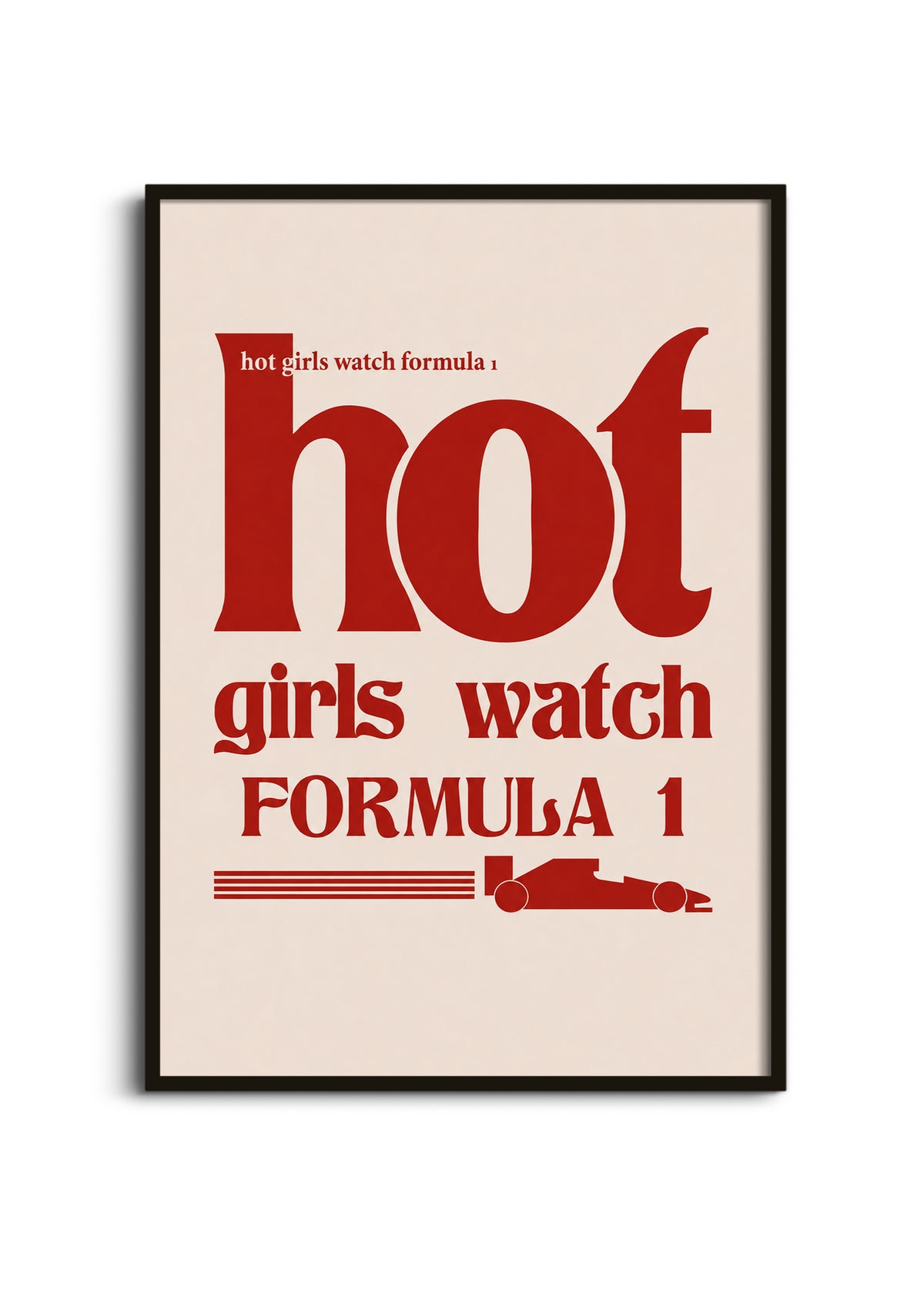 Hot Girls Watch Formula 1 Wall Poster