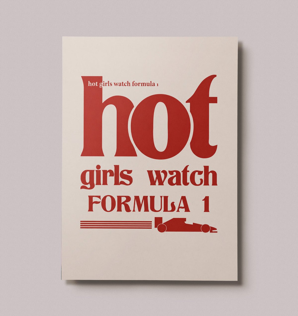 Hot Girls Watch Formula 1 Wall Poster