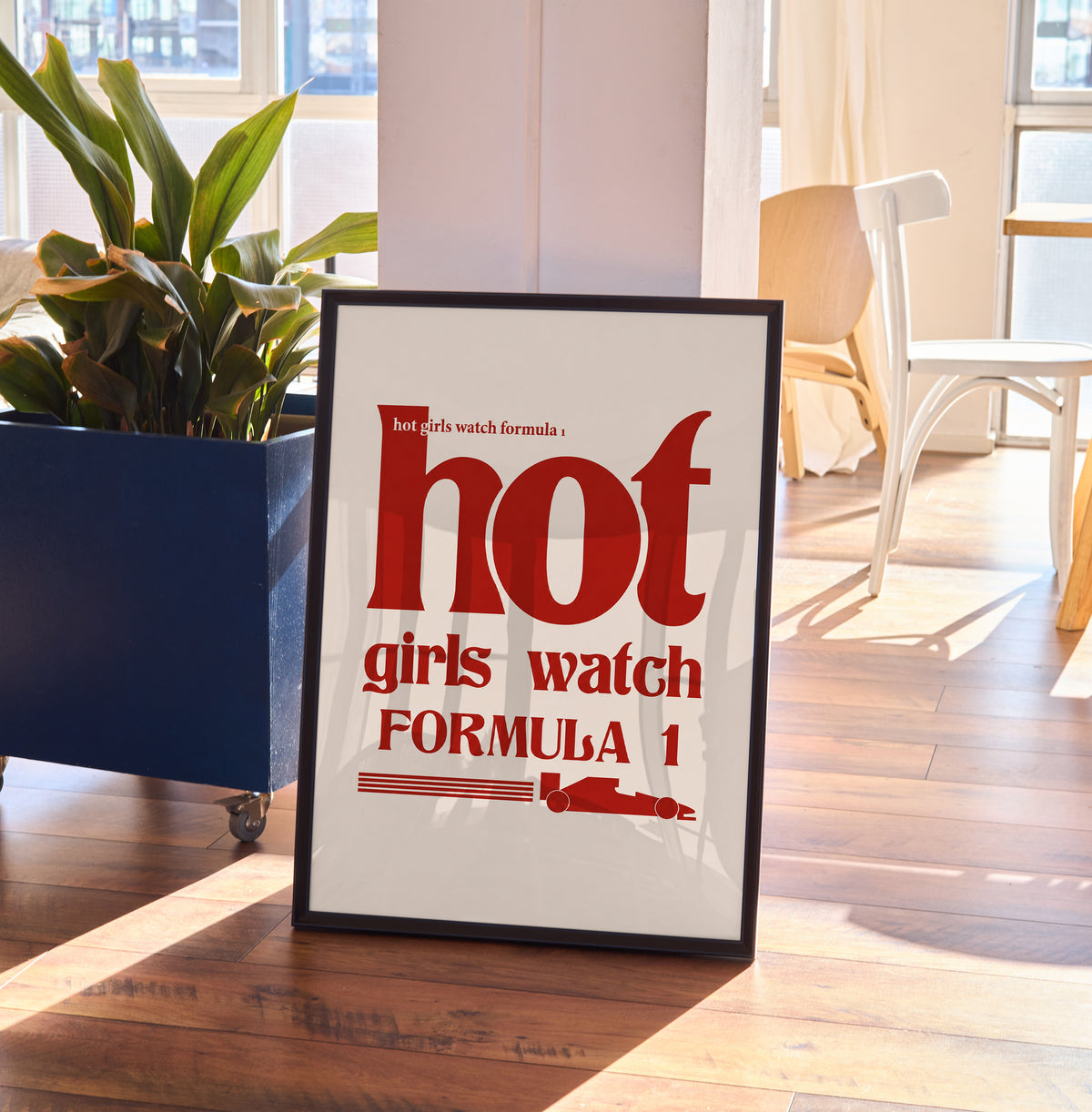 Hot Girls Watch Formula 1 Wall Poster