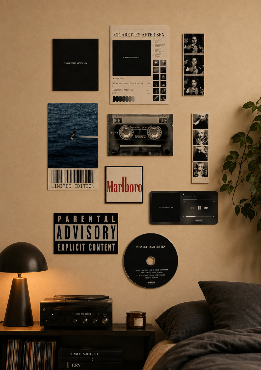 Cigarettes After Sex Aesthetic Wall Collage