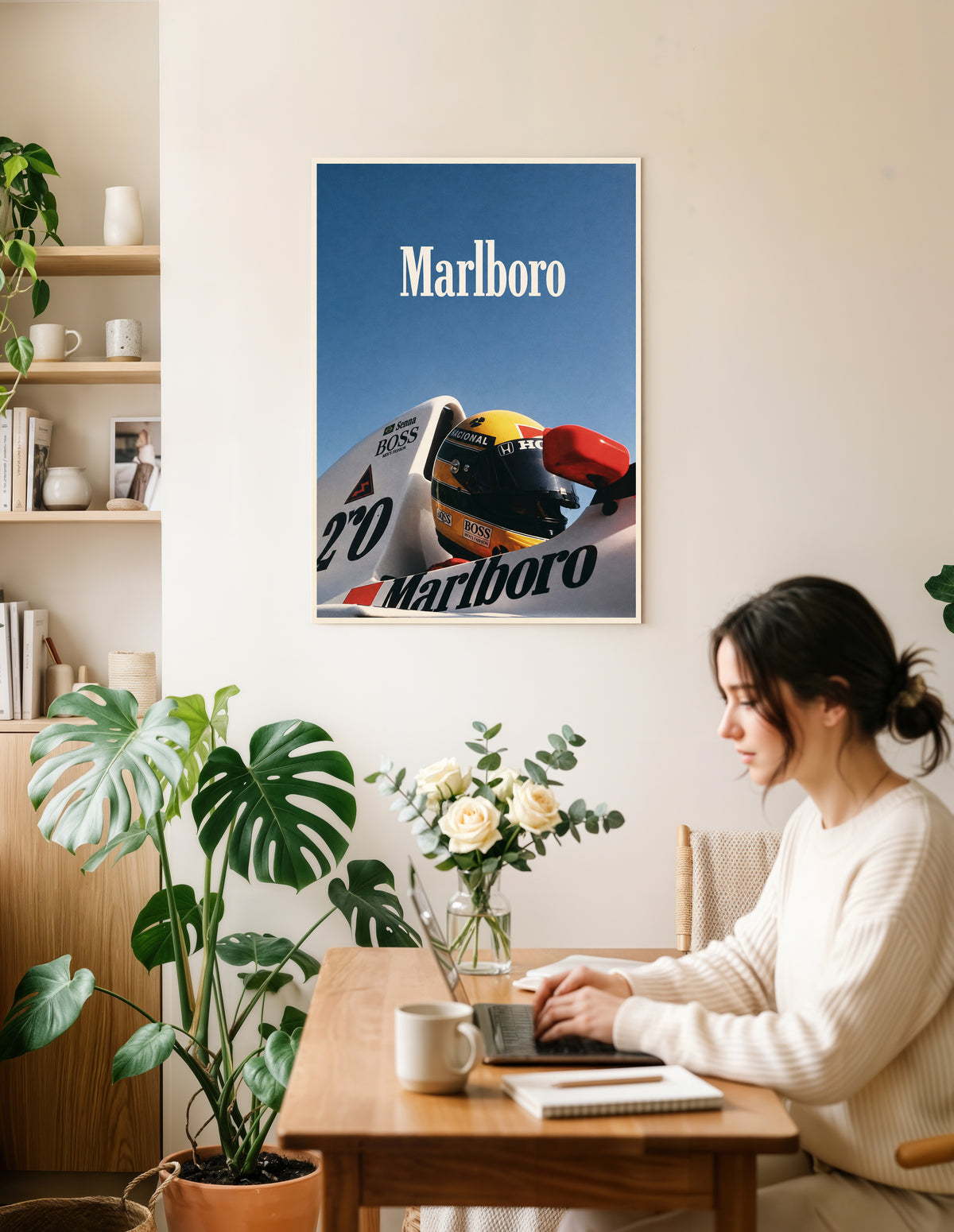 Ayrton Senna Helmet Poster