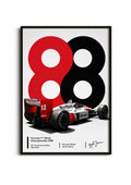 Ayrton Senna MP4/4 1988 Poster