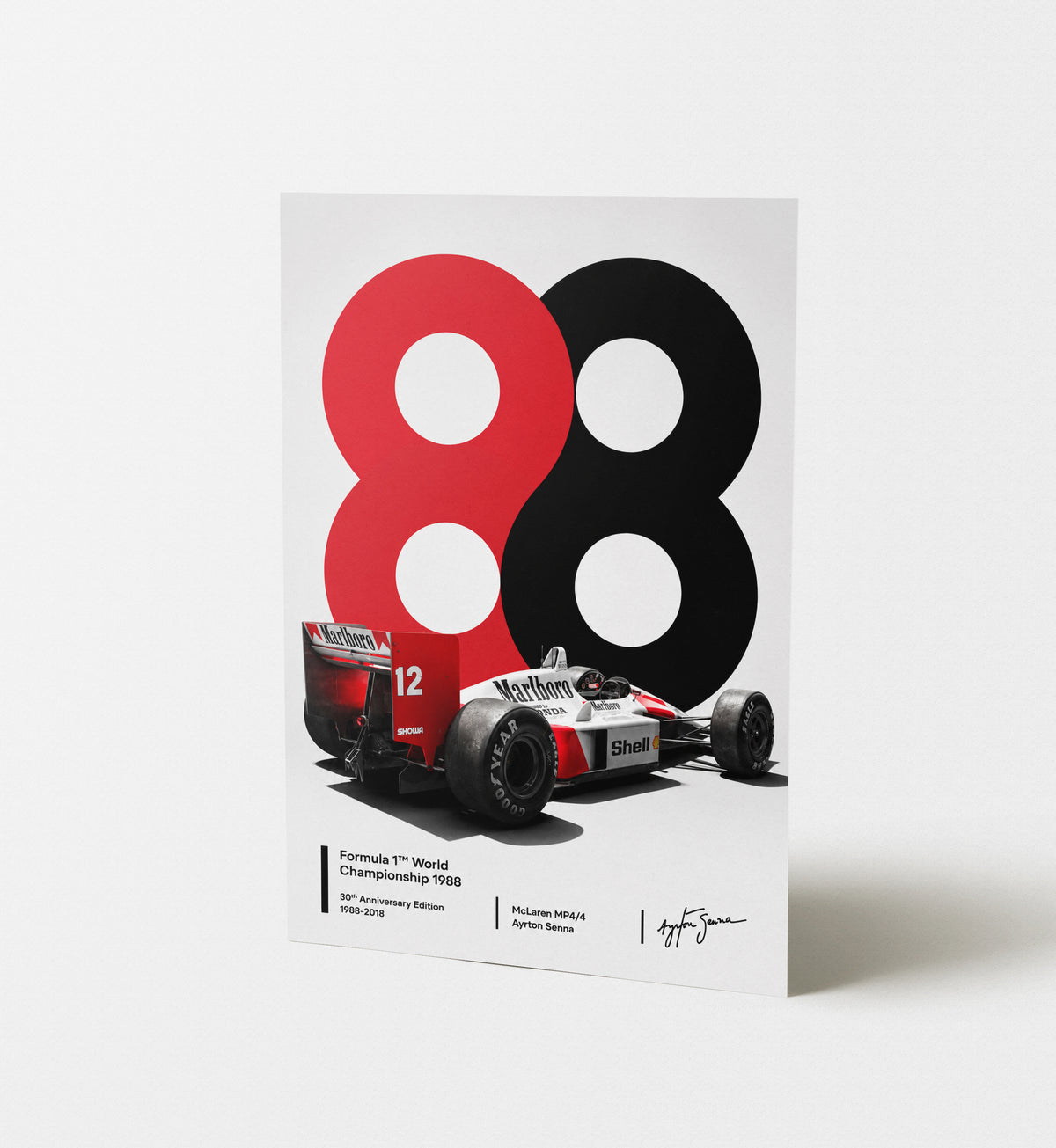 Ayrton Senna MP4/4 1988 Poster