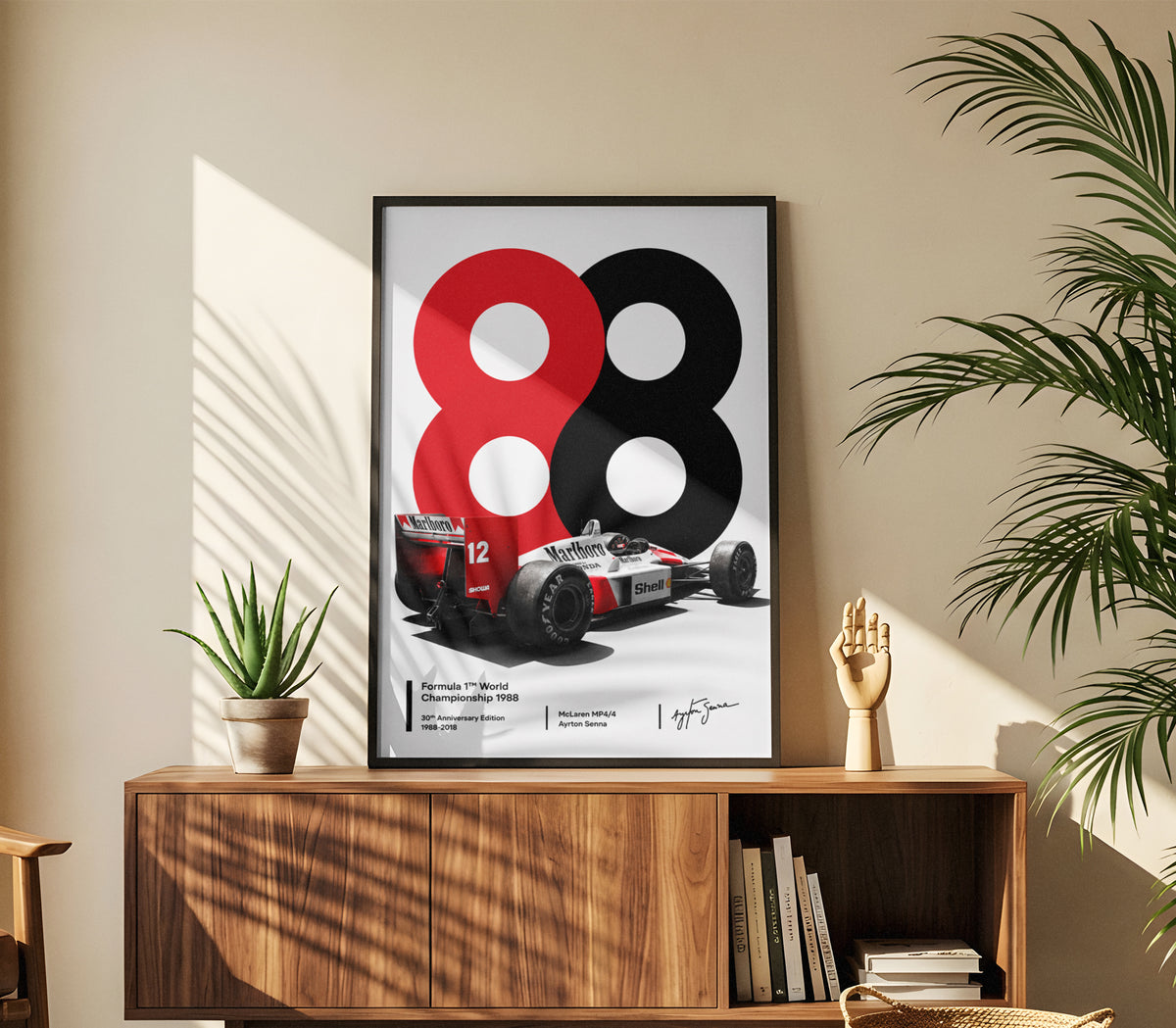 Ayrton Senna MP4/4 1988 Poster