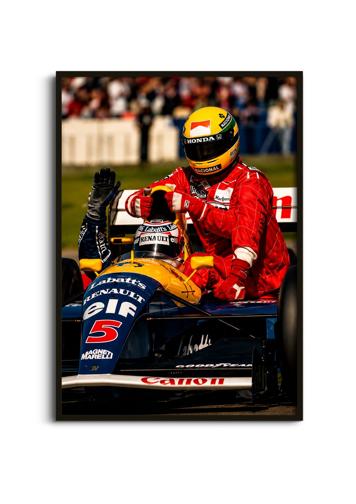 Ayrton Senna & Nigel Mansell 1991 Poster
