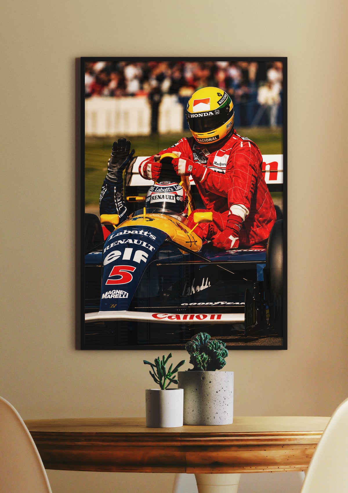 Ayrton Senna & Nigel Mansell 1991 Poster