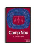 Camp Nou Stadium Blueprint Wall Art Lazywalls