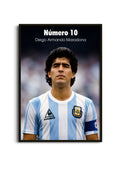 Diego Maradona Número 10 Wall Art Lazywalls