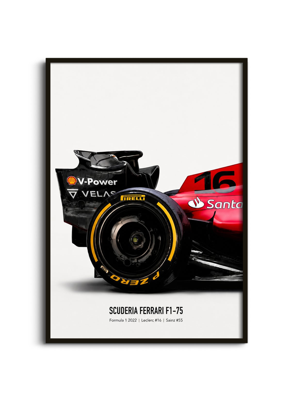 Ferrari F1-75 2022 Wall Poster