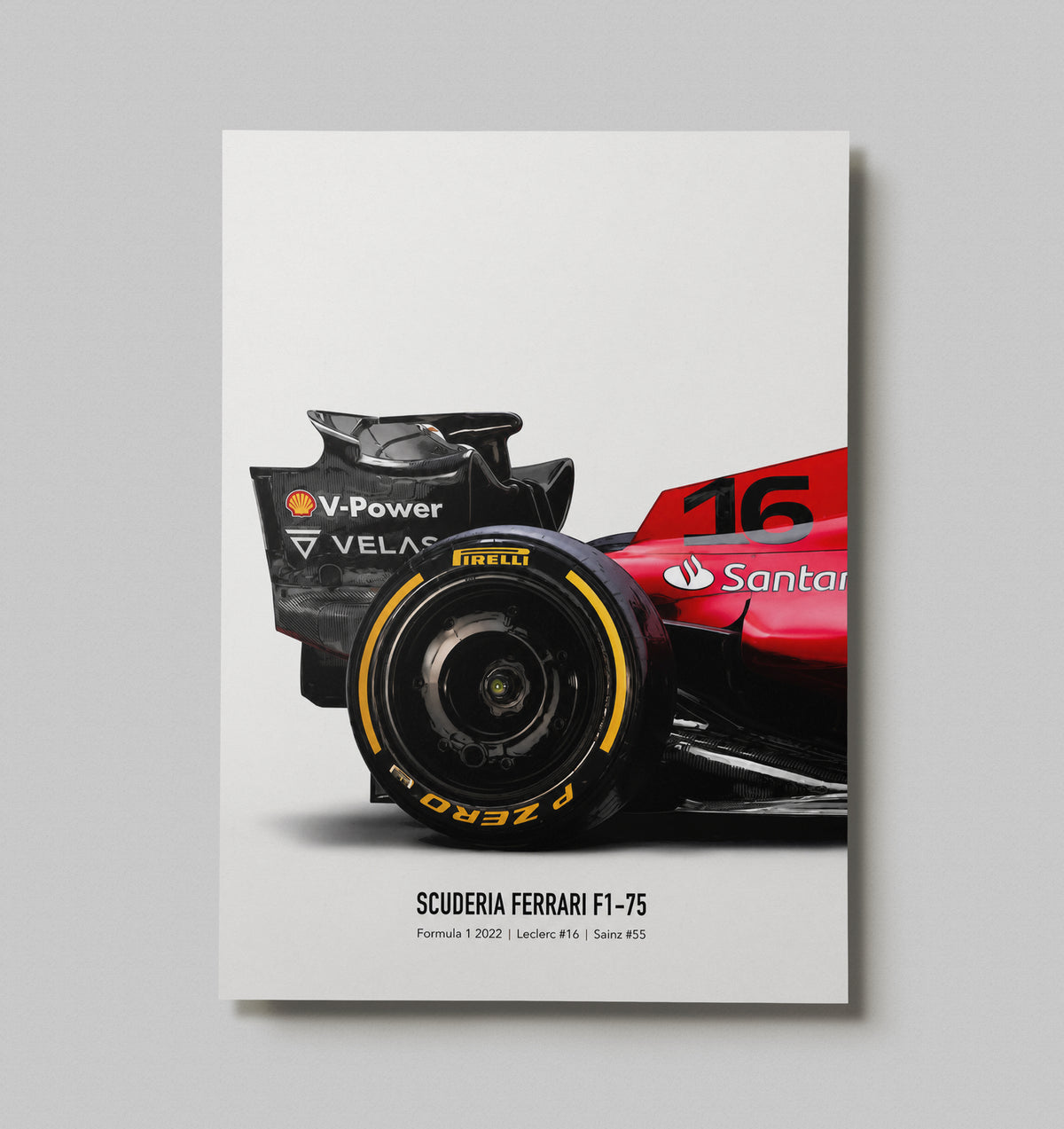 Ferrari F1-75 2022 Wall Poster