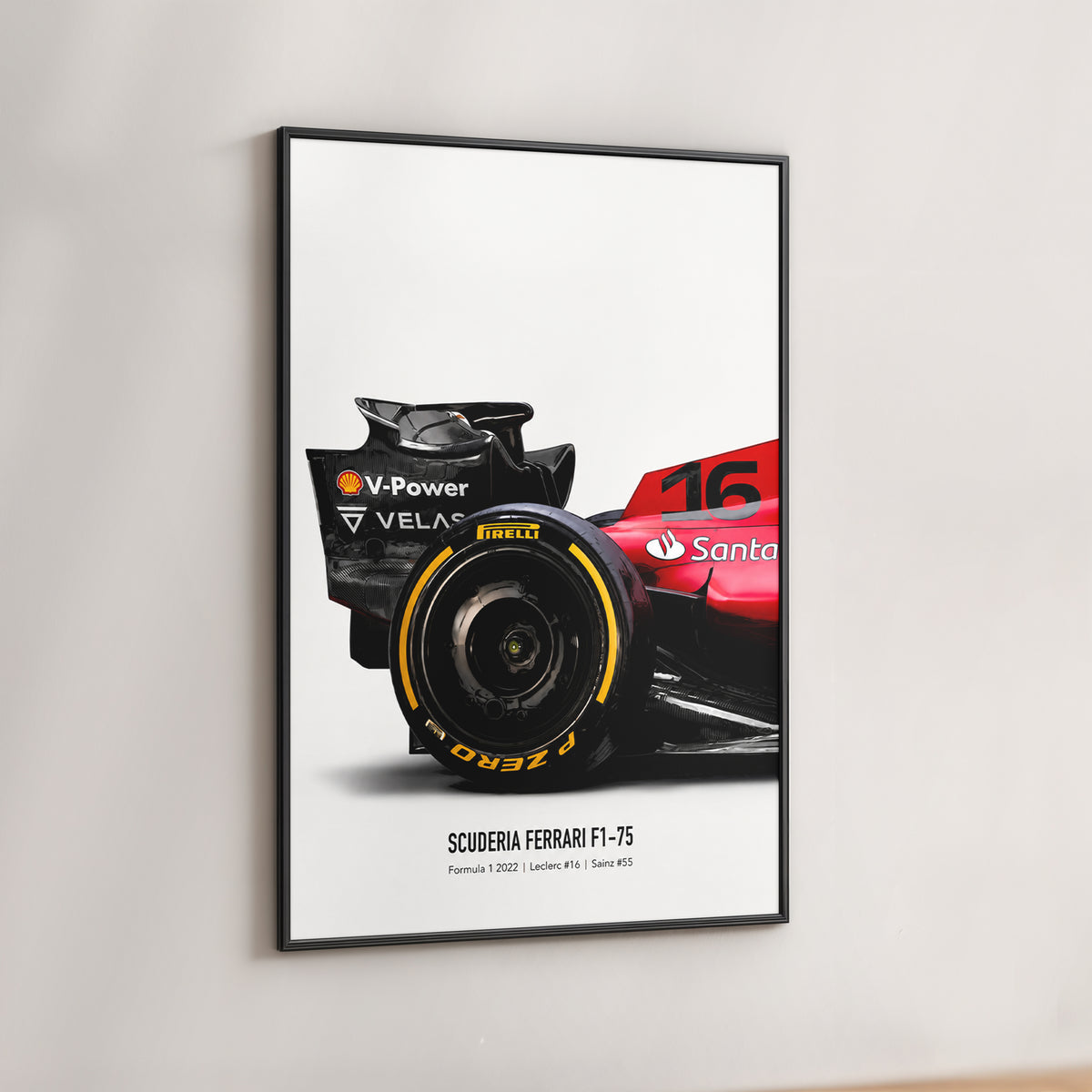 Ferrari F1-75 2022 Wall Poster