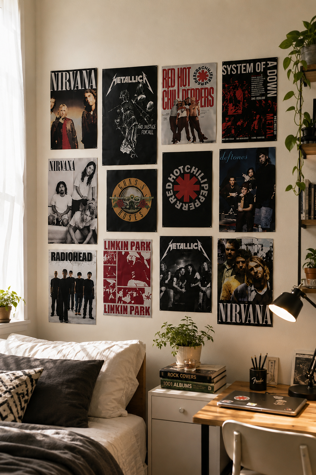 Rock Band Aesthetic Wall Collage