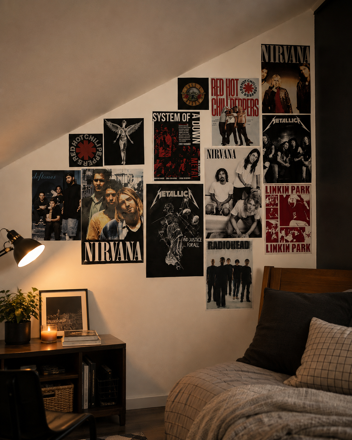 Rock Band Aesthetic Wall Collage